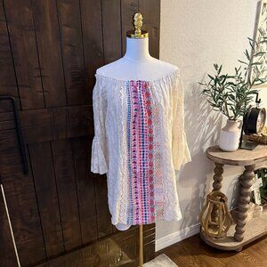 Turquoise Haven Tunic Lace Top